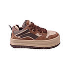 Кросівки жіночі Melanda коричневі натуральна шкіра, 39, фото 3