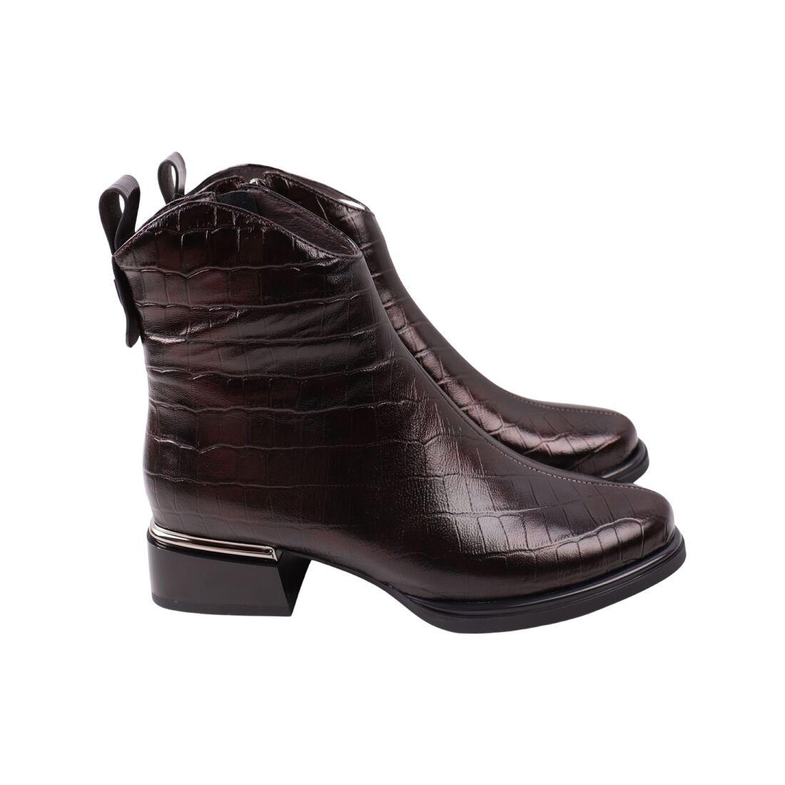 Ботильйони жіночі Velly бордові натуральна шкіра, 38, фото 1