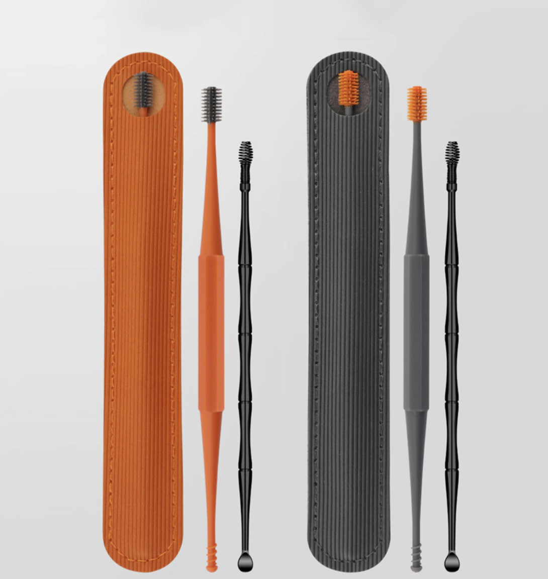 Палички для чищення вух двосторонні в чохлі (2 шт.) Код/Артикул 122626-2 Помаранчевий, фото 1