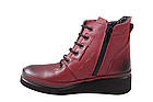 Черевики жіночі Kesim бордові натуральна шкіра, 36, фото 2