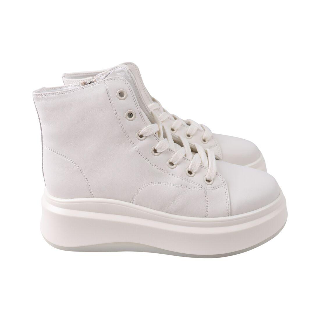 Черевики жіночі Farinni молочні натуральна шкіра, 40, фото 1