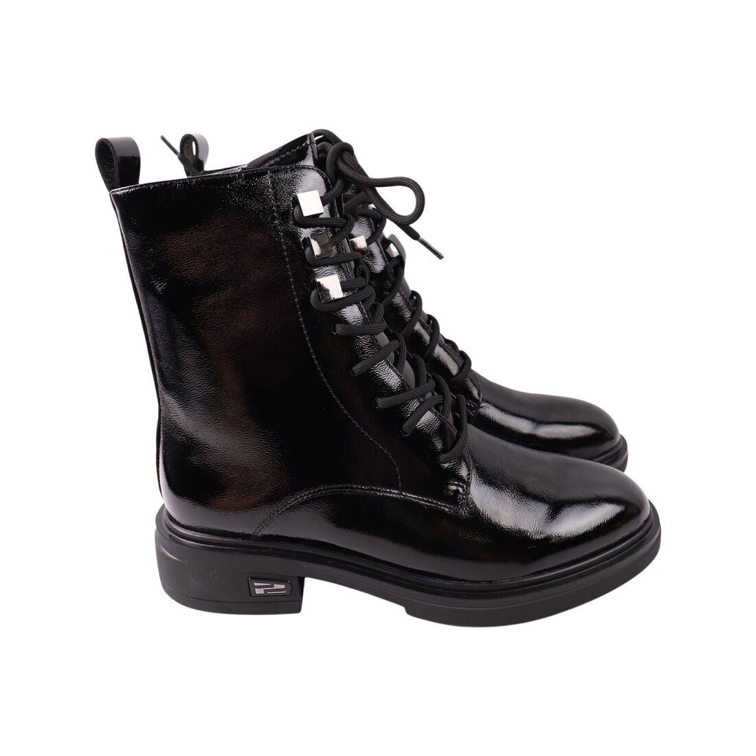 Черевики жіночі Molka чорні натуральна лакована шкіра, 38, фото 1