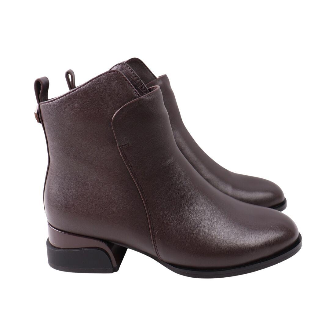 Черевики жіночі Velly баклажанові натуральна шкіра, 40, фото 1