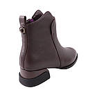 Черевики жіночі Velly баклажанові натуральна шкіра, 40, фото 4