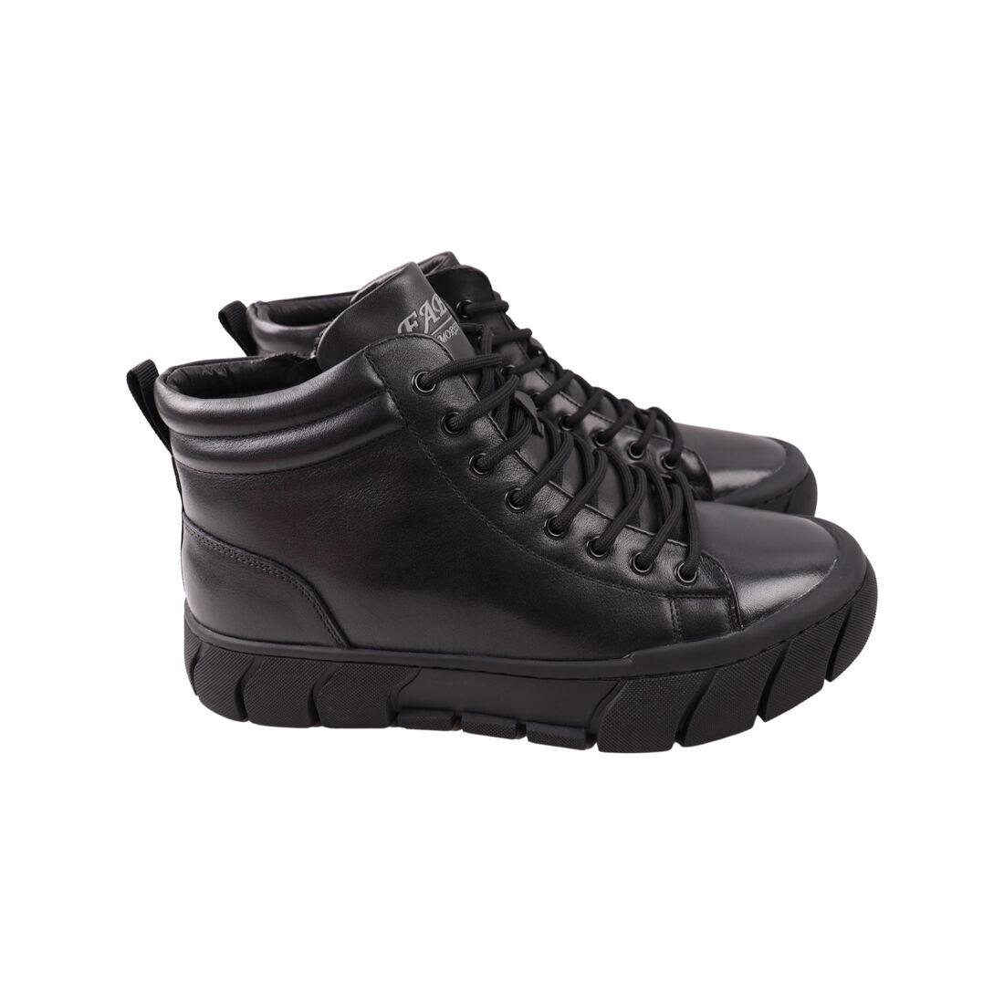 Черевики чоловічі Brooman чорні натуральна шкіра, 39, фото 1