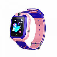 Детские смарт часы UWatch с сим картой и GPS трекером (телефон) Q12 розовый z114-2024
