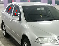 Дефлекторы окон Skoda Octavia A5 2004-2013 Ветровики Шкода Оставиа А5