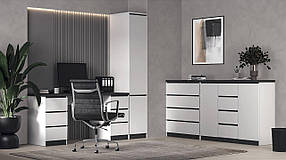 Кабінет Мія 4п німфея альба + бетон темний   Світ Меблів