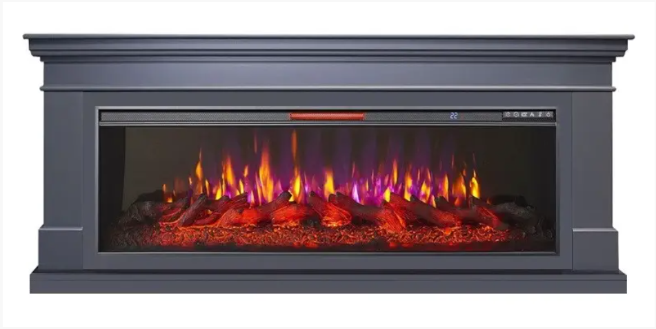 Камінокомплект Електрокамін ArtiFlame Sacramento AF50 Сірий Графіт (зі звуком) Електричний 3D Камін