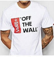 Мужская футболка Vans Off The Wall белая Ванс