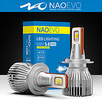 Світлодіодні LED лампи для автомобіля H7 NAOEVO S4 PRO 7200Lm. (три кольори) 60W. 3000K/4300K/6000K. (комплек)