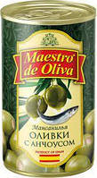 ТМ Maestro de OLIVA Оливки анчоус 280гр з/б (12)