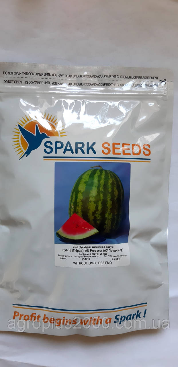 Семена Арбуз Ау Продюссер 0,5 кг Spark Seeds - фото 1 - id-p1970307665