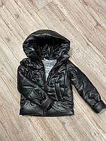 Детская куртка Эко-кожа 140, Черный