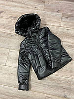 Детская куртка Эко-кожа 158, Черный
