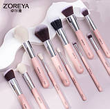 Набір пензлів для макіяжу Zoreya Motion пудровий 25шт, фото 2