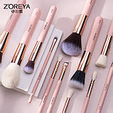 Набір пензлів для макіяжу Zoreya Motion пудровий 25шт, фото 3