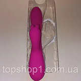 Подвійний вібратор вагінальний зі стимуляцією клітора, вібратор жіночий із підігріванням, інтимні іграшки, фото 6