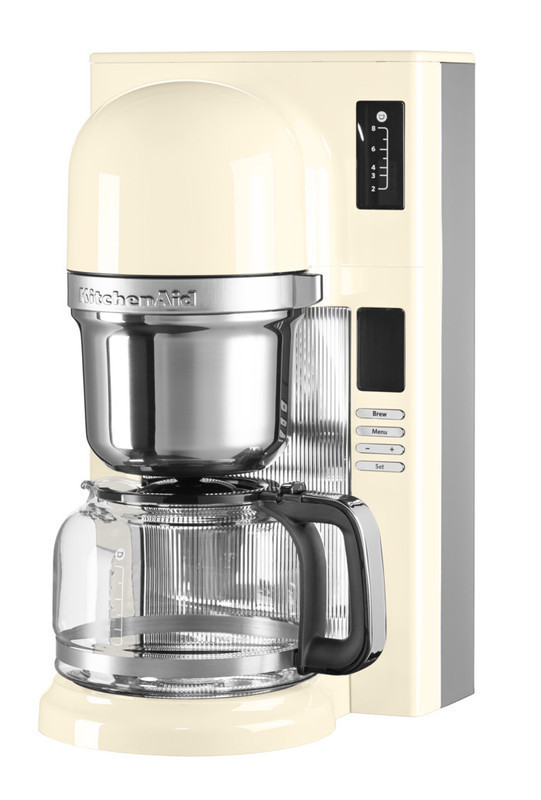 Кавоварка KitchenAid 5KCM0802EAC, заливного типу, графин 1.18л, кремова