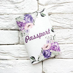 Обкладинка для паспорта Квіти