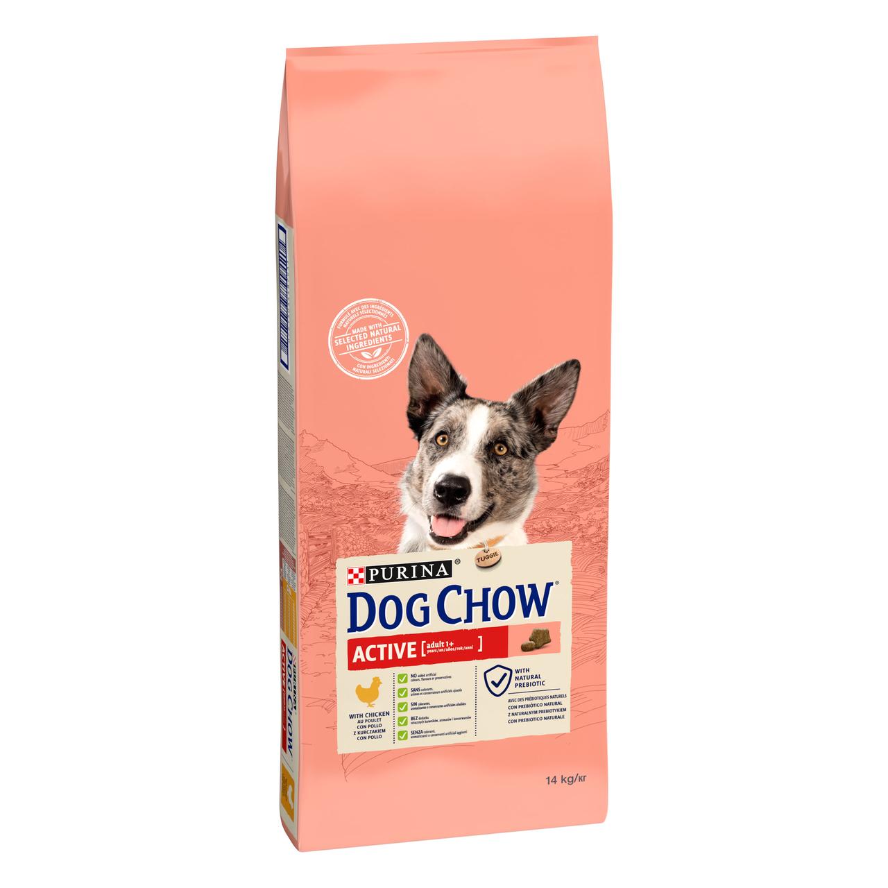 Пурина Dog Chow Active Adult сухий корм для дорослих активних собак зі смаком курки 14 КГ