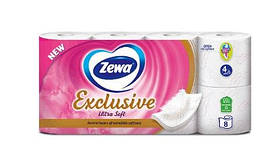 Туалетний папір Zewa Exclusive Ultra Soft 4 шари 8 рулонів