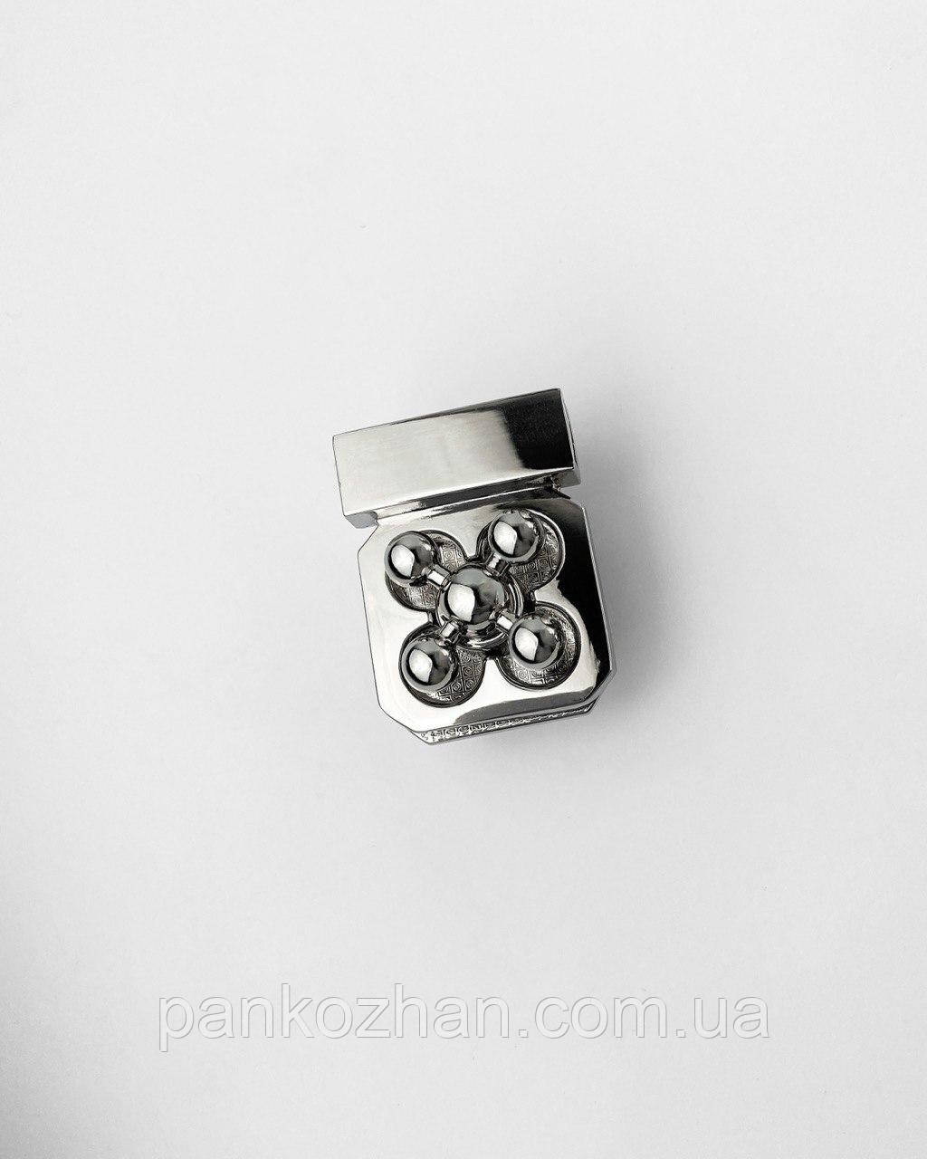 Замок для сумки ГВИНТ, 4х3см, НІКЕЛЬ, фото 1