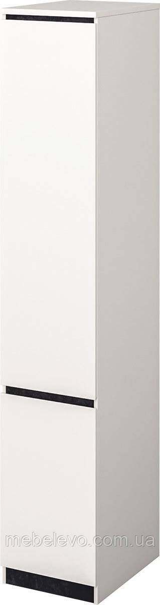 Пенал Мія 2Д 2100х500х520мм  німфея альба + бетон темний   Світ Меблів