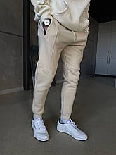 Чоловічі спортивні штани теплі (бежеві) демісезонні якісні затишні комфортні А22403010