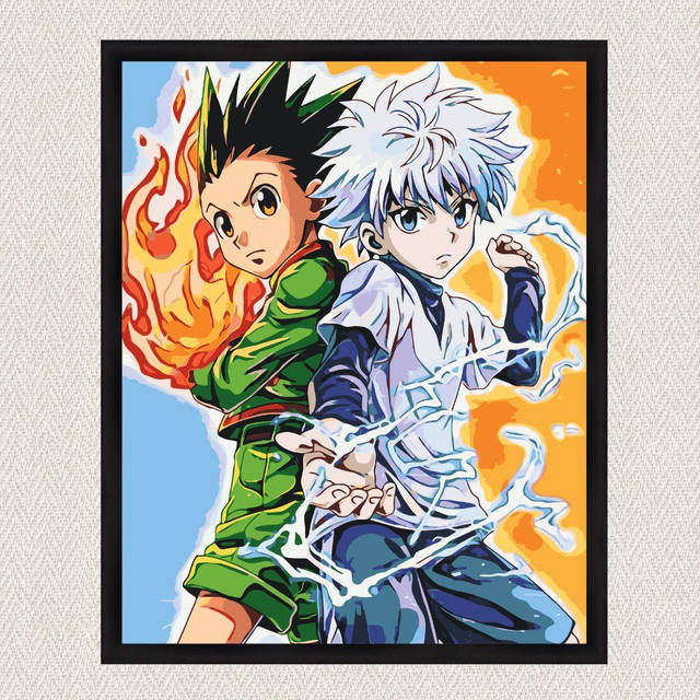 Картина по номерам Хантер х Хантер. Киллуа Золдик и Гон Фрикс