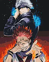 Картина за номерами Магічна битва. Сатору Годжо, Сукуна. Аніме 40*50 см Орігамі LW 30210