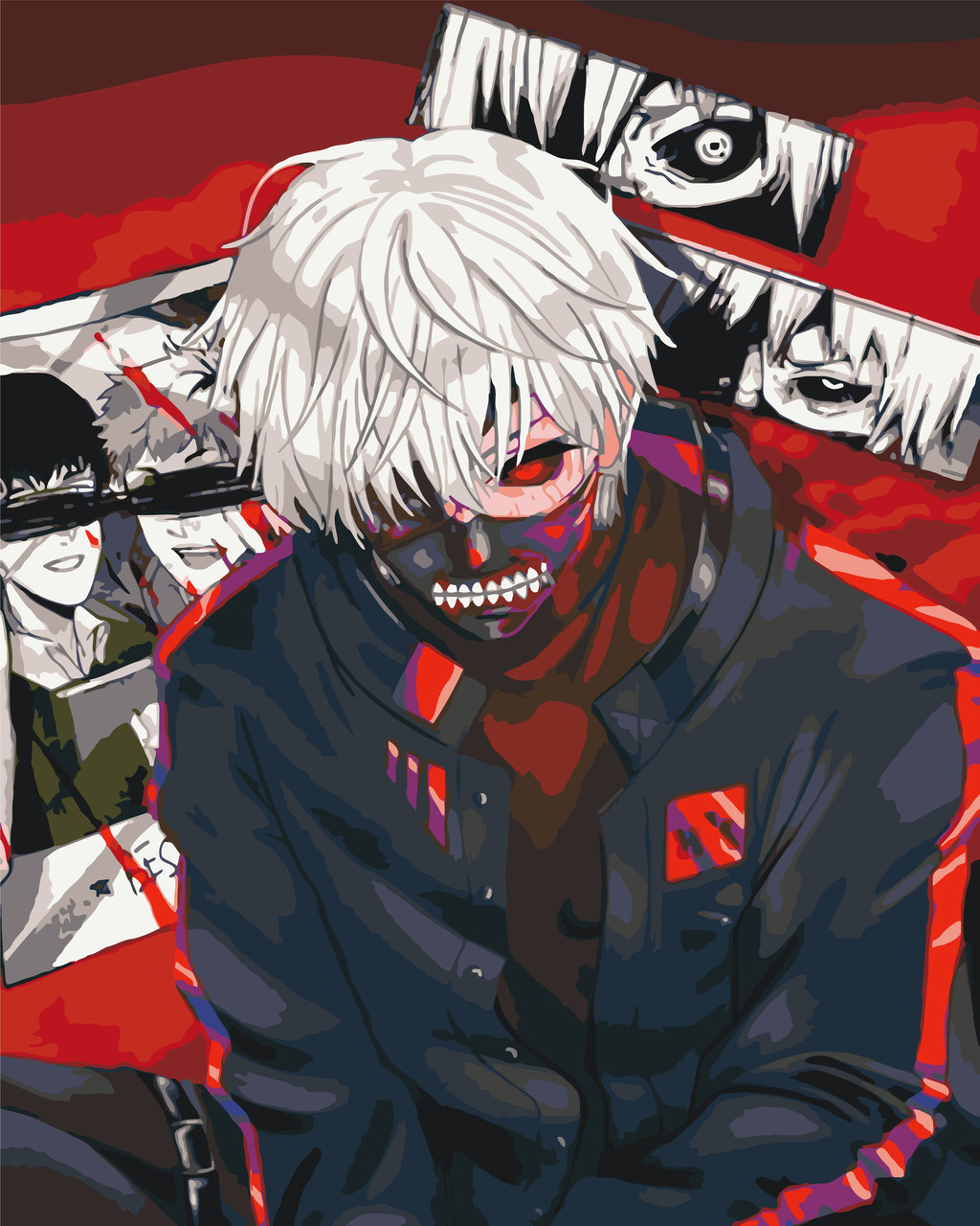 Картина за номерами Аніме. Токійський гуль, Кен Канекі 40*50