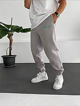 Чоловічі спортивні штани теплі (сірі) демісезонні якісні затишні комфортні А22403002