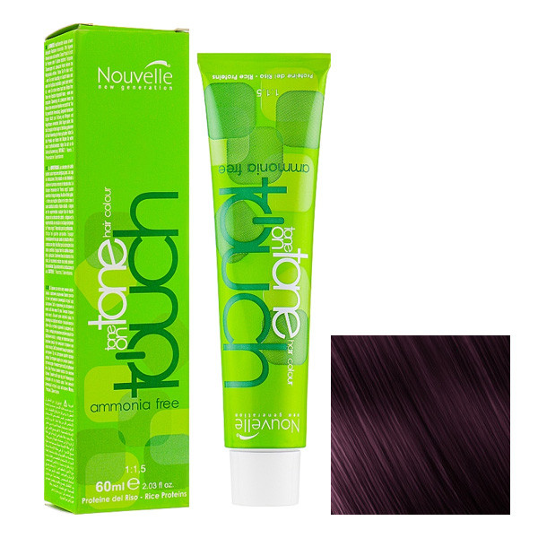 Nouvelle Touch Hair Color Фарба безаміачна для волосся_2.20 темно-ліловий 60мл