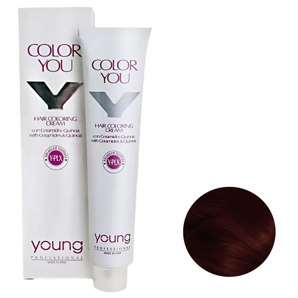 Young Color You Y-PLX Стійка крем-фарба для волосся_5.6 Castano Chiaro Rosso 100мл