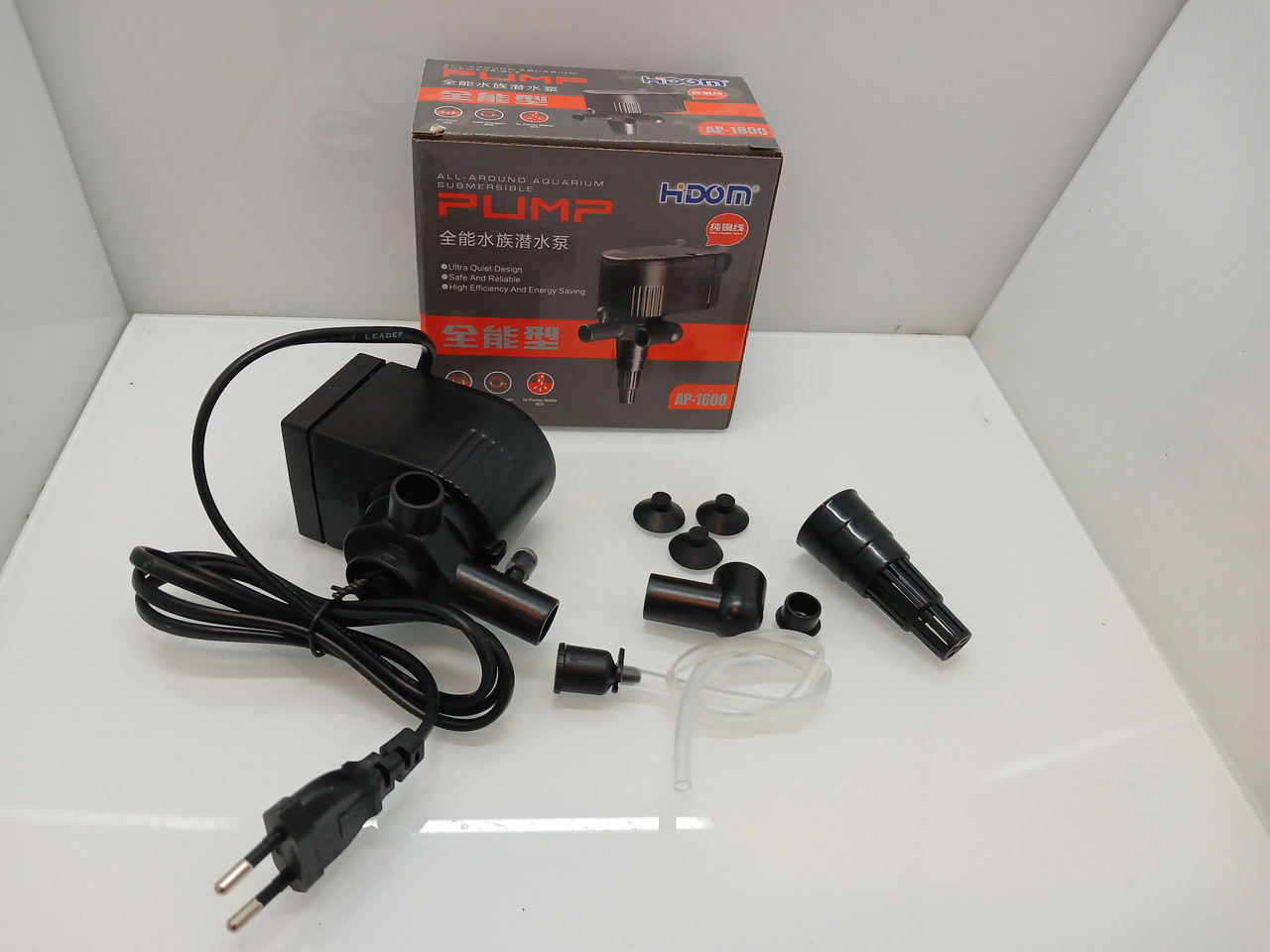 Помпа, насос для акваріума Hidom Ap-1600 (25 Вт, 1200 л/год, Н-1.4 м), фото 1