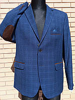 Піджак чоловічий класичний синій приталений розмір 54/176
