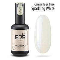 База для гель-лаку камуфлювальна із шимером PNB UV/LED Camouflage Sparkling White, 17 мл