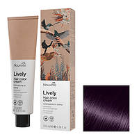 Nouvelle Lively Hair Color Стойка краска для волос без аммиака 6.22 темный блонд интенсивно-фиолетовый 100мл