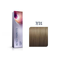 Wella ILLUMINA COLOR Стойкая крем-краска для волос 7/31 средний блондин золото-пепельный 60мл
