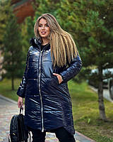 Зимове тепле пальто жіноче куртка з капюшоном Тканина moncler Розмір 42-44 46-48 54-56 58-60