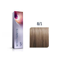 Wella ILLUMINA COLOR Стойкая крем-краска для волос 8/1 светлый блондин пепельный 60мл