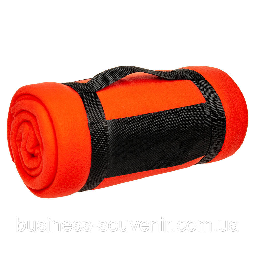 Флісовий плед Sun Line 127×180 см – однотонний, з ручкою для перенесення, гурт від 20 шт.