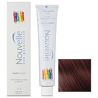 Nouvelle Hair Color Стойкая крем-краска для волос 4.45 каштановый медно-махагоновый 100мл