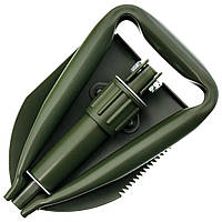 Лопата туристична багатофункціональна Shovel 009, міні лопата для кемпінгу, саперна лопата. FP-569 Колір: зелений