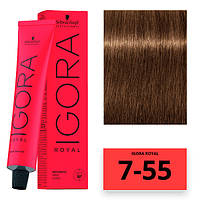 Schwarzkopf Igora Royal Color Перманентная крем-краска для волос 7-55 средне-русый экстра золотистый 60мл