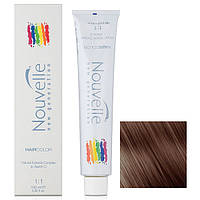 Nouvelle Hair Color Стойкая крем-краска для волос 7.35 средне-золотистый русый красного дерева 100мл