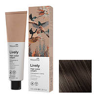 Nouvelle Lively Hair Color Стойка краска для волос без аммиака 4.1 пепельно-каштановый 100мл