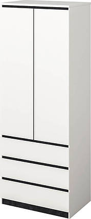 Шафа Мія 2Д3Ш 2100х800х520мм німфея альба + бетон темний Світ Меблів, фото 1