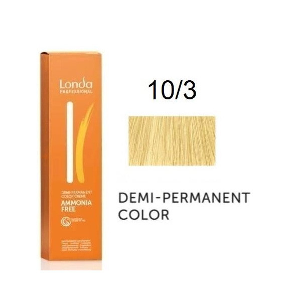 Londa Demi-Permanent Color Інтенсивне тонування_10/3 яскравий золотистий блонд 60мл